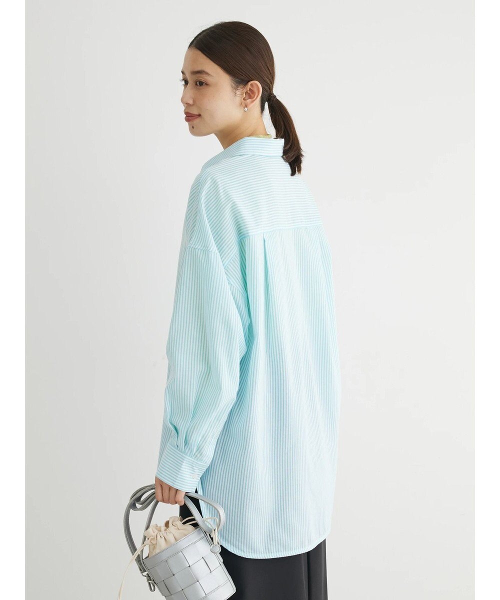 Green Parks イージーケア　ドビーストライプシャツ 