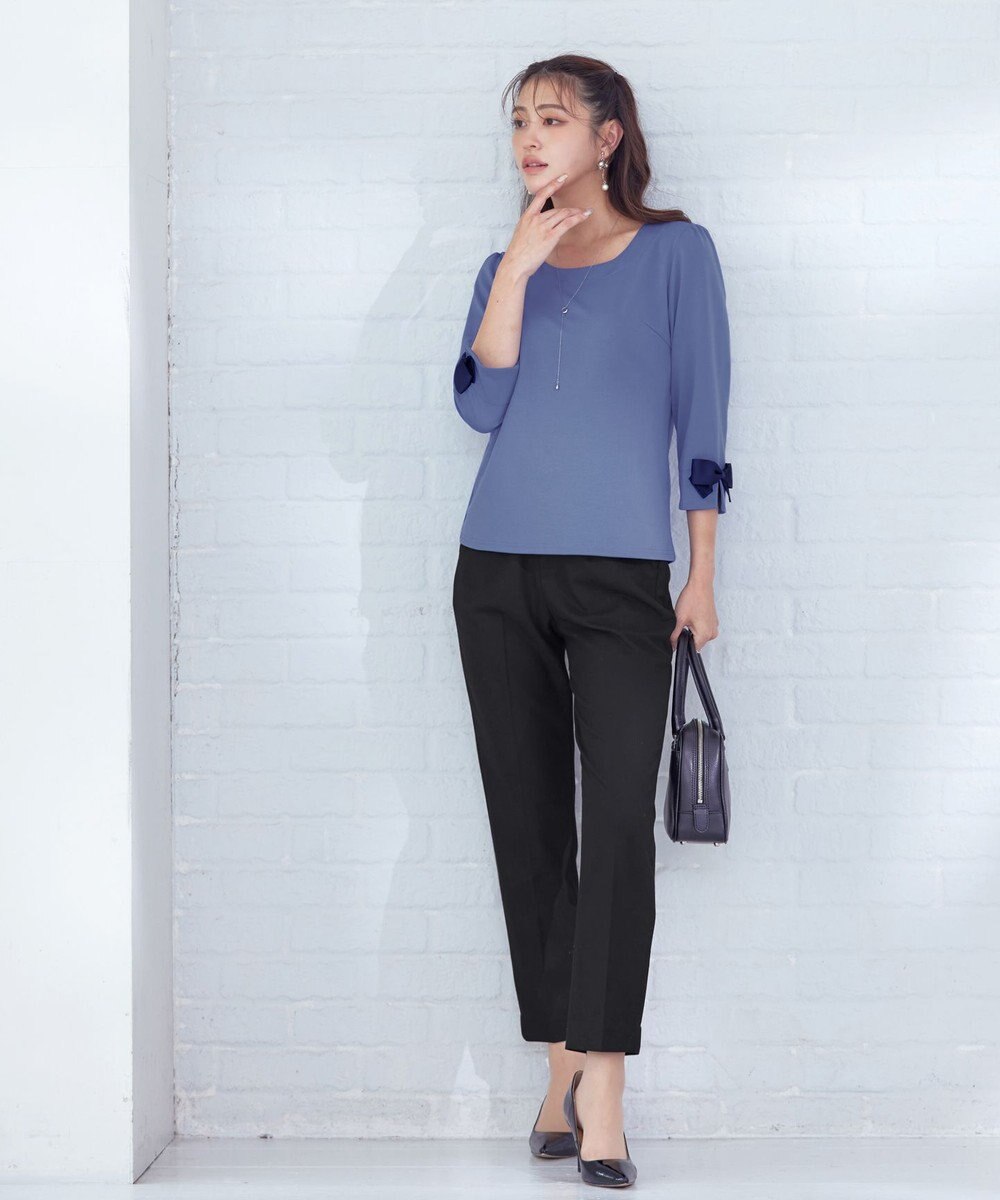 Tiaclasse 【洗える】グログランリボンカットトップス 