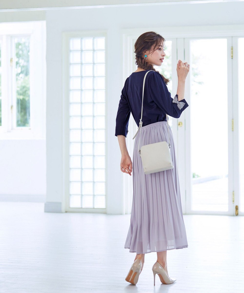 Tiaclasse 【洗える】グログランリボンカットトップス 