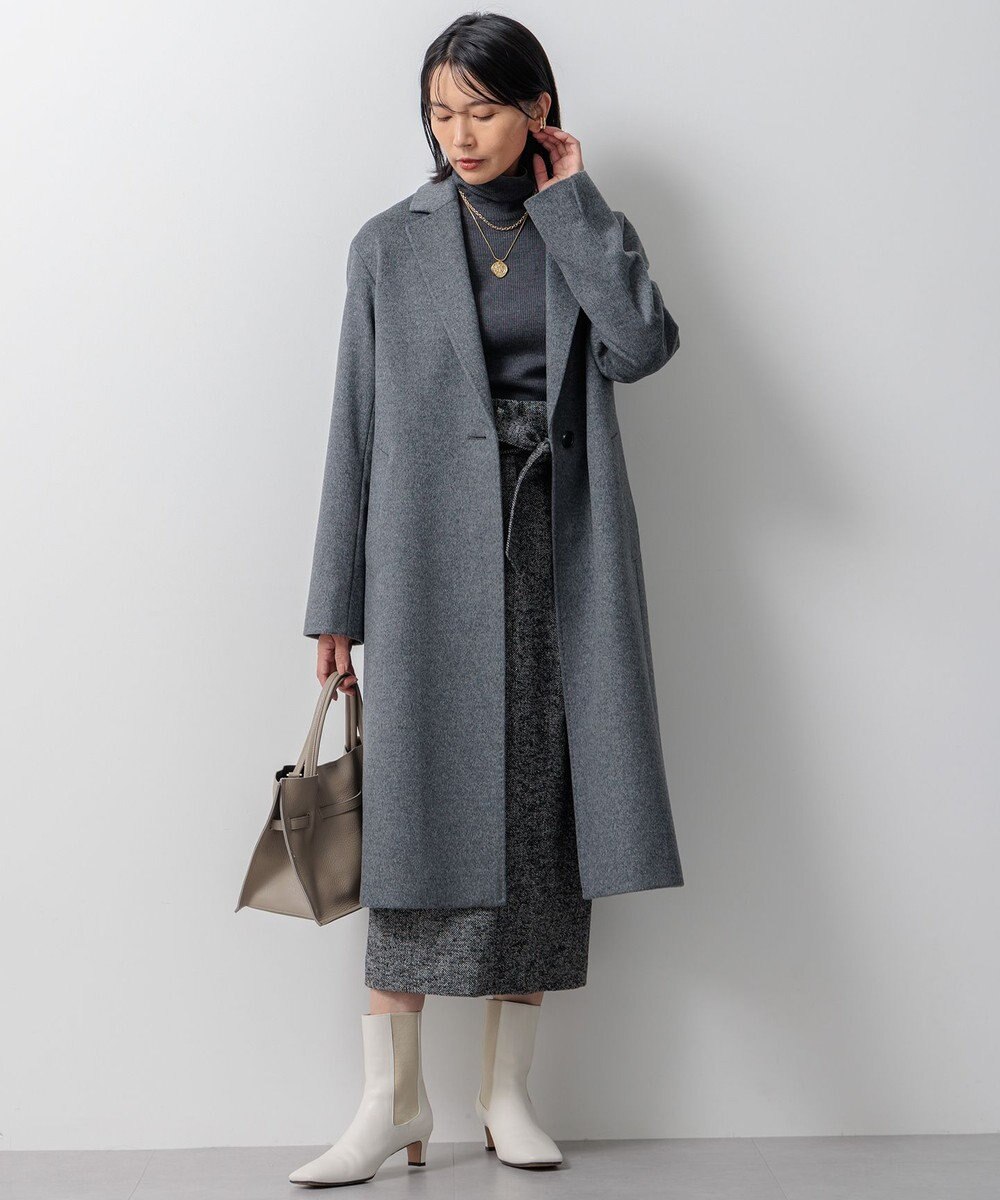 23区 L 【滝沢眞規子さん着用】ウールカシミヤビーバー チェスターコート 