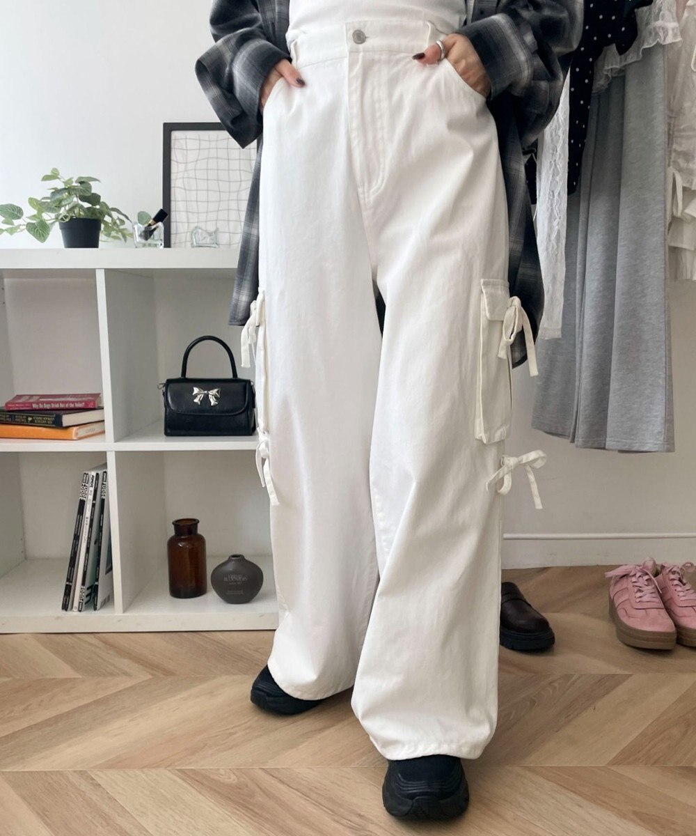 WEGO サイドリボンカーゴパンツ 