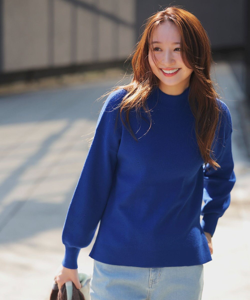 ANY SIS CICA加工 ビューティ畔ボトルネック ニット 