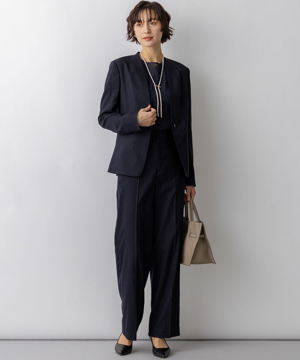 23区 【先行予約】アイアスマットストレッチ ノーカラージャケット 