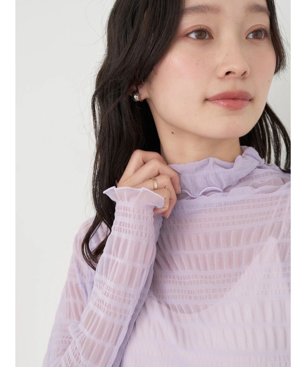 earth music&ecology ジャガードシャーリングシアートップス 