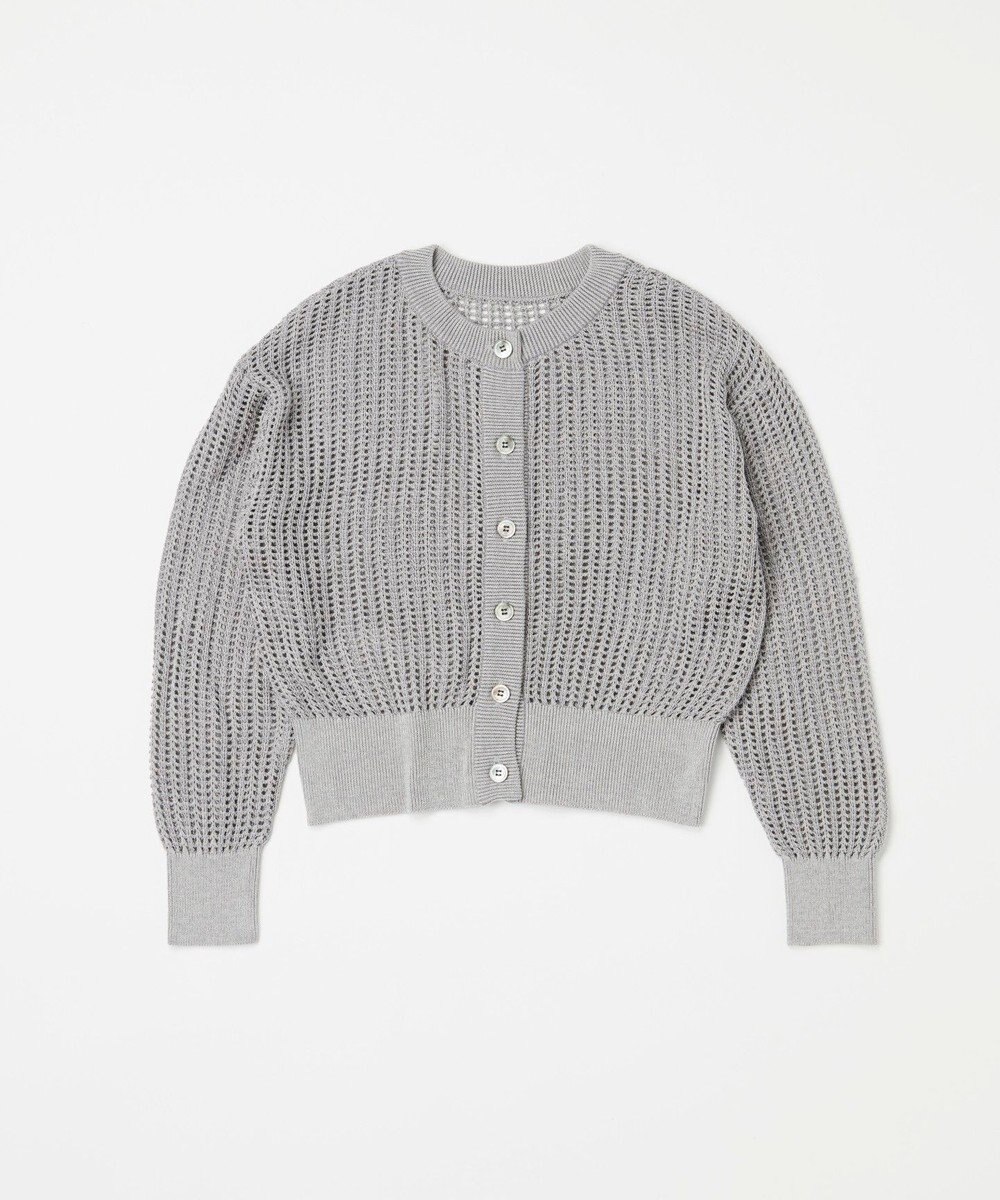 TOQUE 25SS新作〈大草直子さんアドバイザー〉【天然素材】シルク×コットン粗メッシュニットカーディガン 