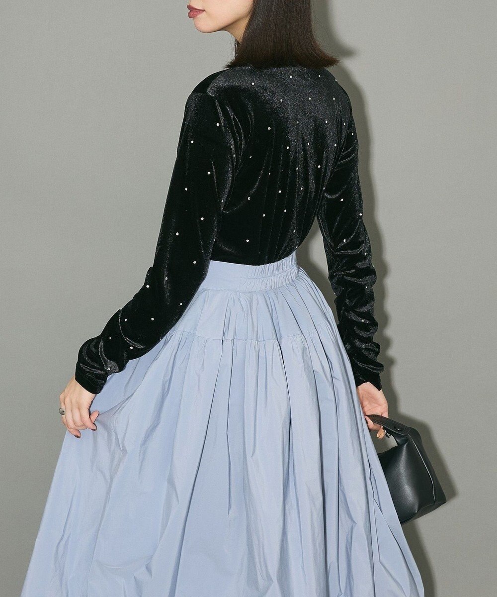 Green Parks ラインストーンハイネックトップス 