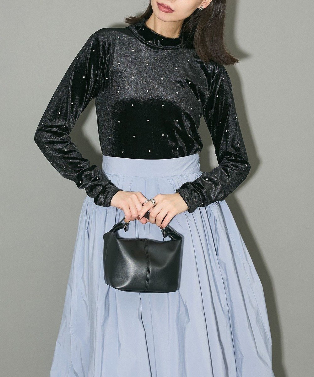 Green Parks ラインストーンハイネックトップス 