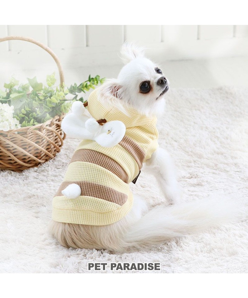 PET PARADISE 犬 服 蜂 パーカー 【小型犬】 ワッフル 黄
