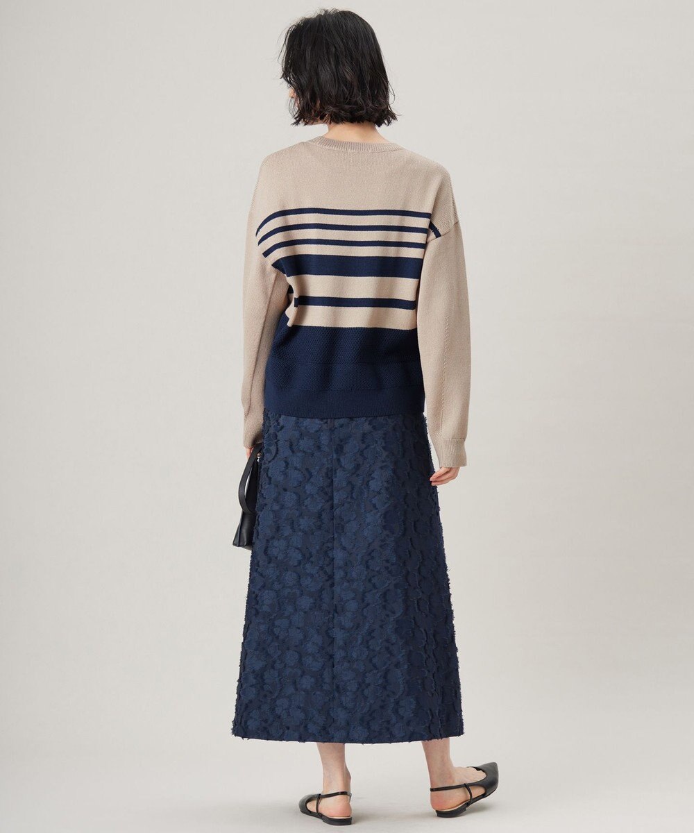 自由区 【洗える】フラワーカットジャガード スカート 