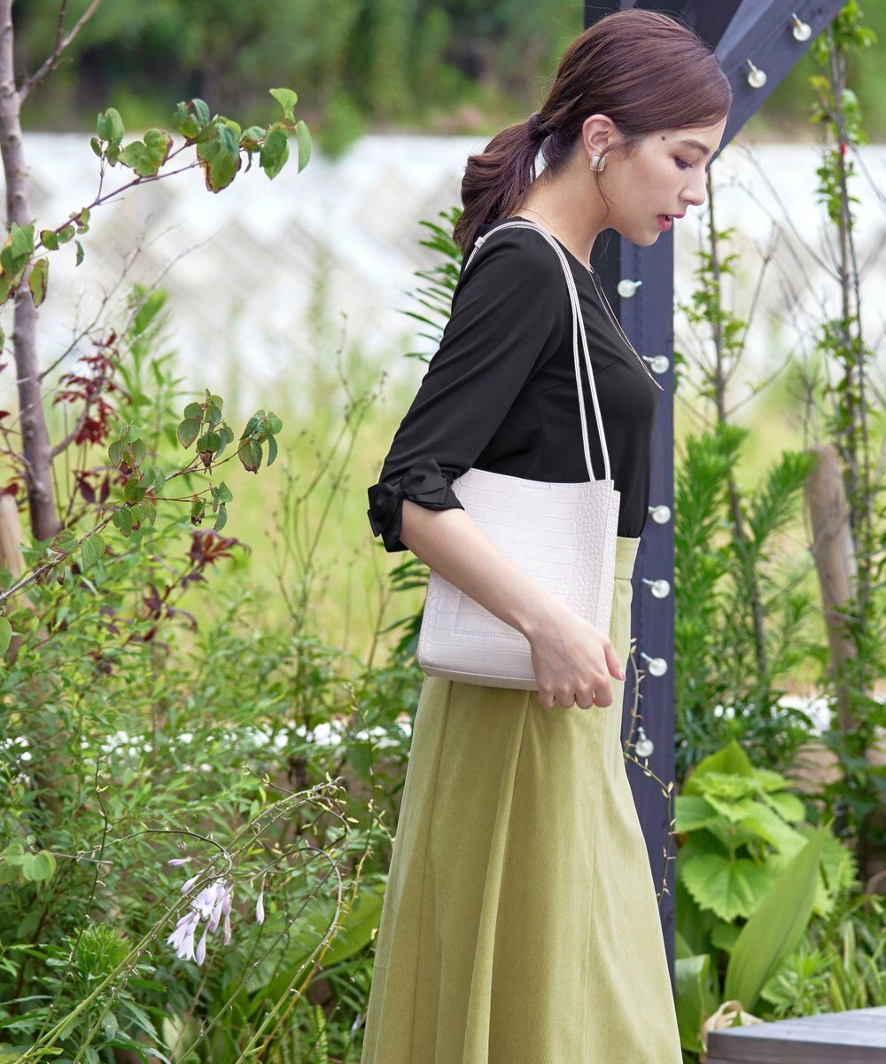 Tiaclasse 【洗える】グログランリボンカットトップス 