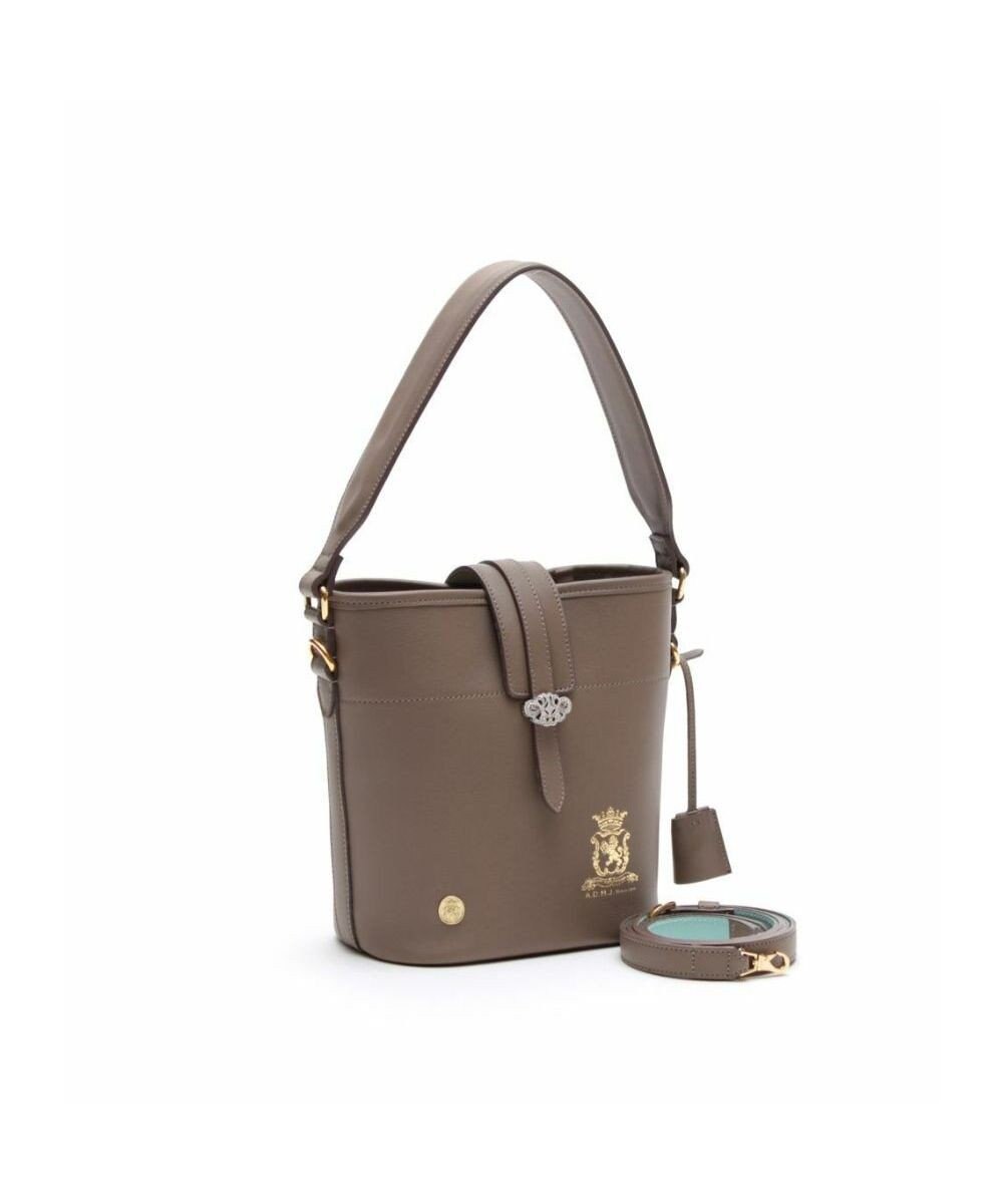 A.D.M.J. 【牛革】クラシックアニルブリロ/アールデコバケットトート18cm(ショルダーストラップ付) 