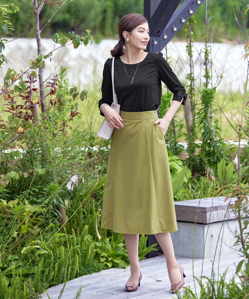 Tiaclasse 【洗える】グログランリボンカットトップス 