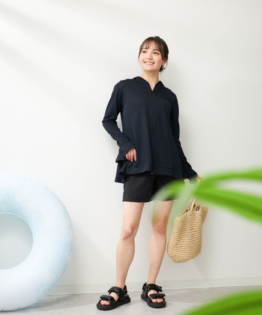 OP／FILA 【Ocean Pacific】バックフリルラッシュガード パーカー 