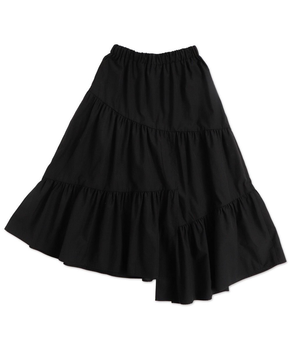 WEGO 【ウエストゴム】ランダムフリルロングスカート 