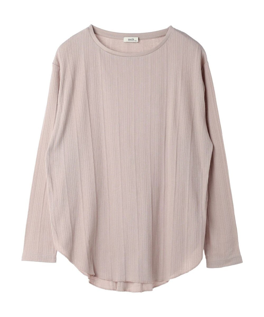 earth music&ecology コットンシアークルーネックプルオーバー 