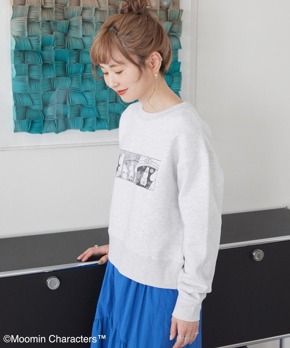 AMERICAN HOLIC Moomin コミック柄プリント裏毛プルオーバー 