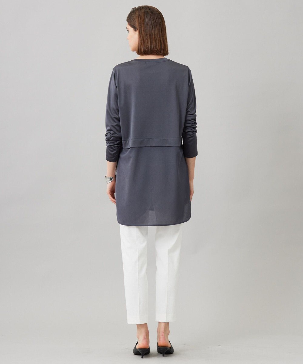 ICB L 【洗える】シアージャージーコンビ カットソー 