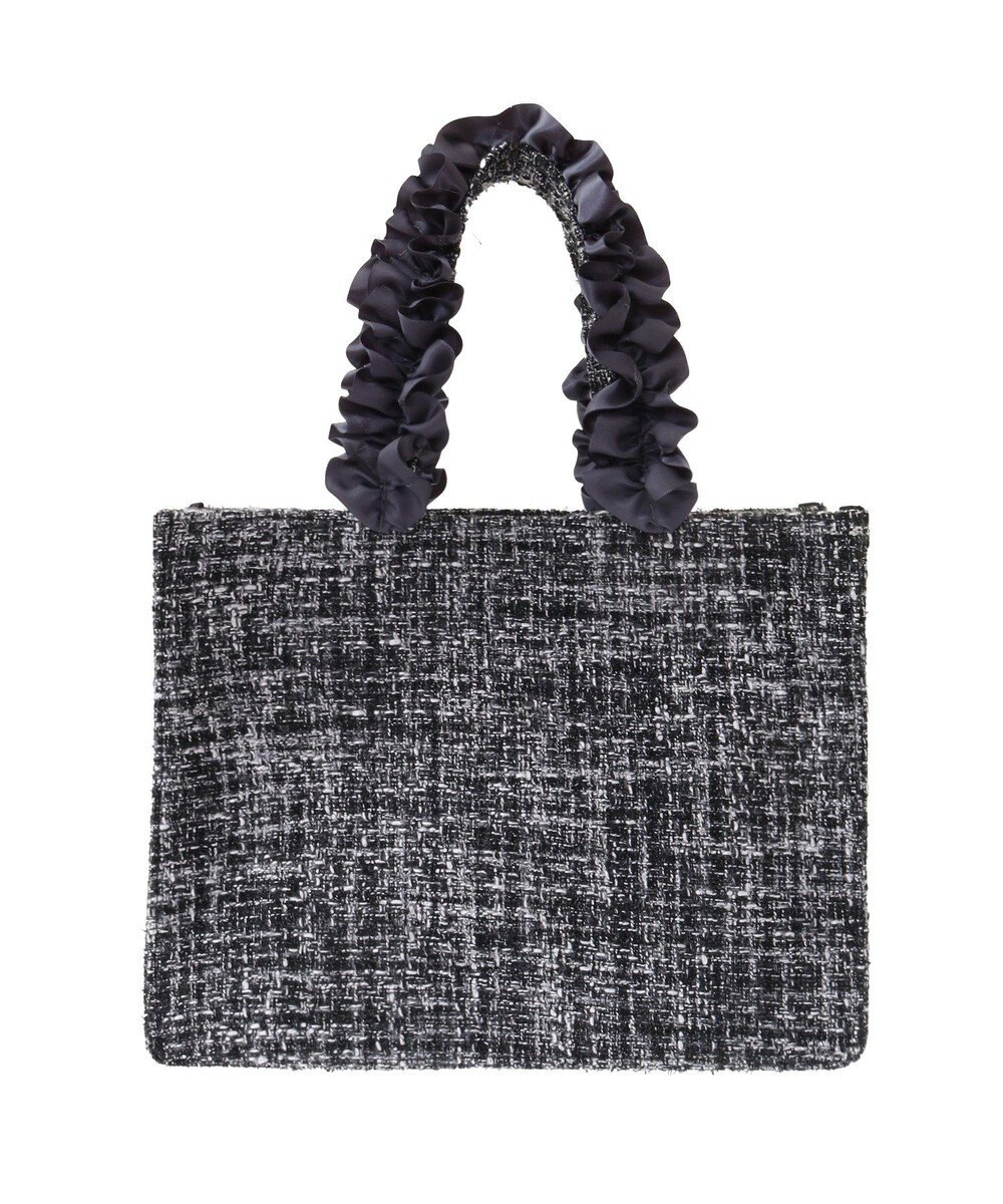 Maison de FLEUR EC限定ツイードフリルスクエアトートSバッグ 
