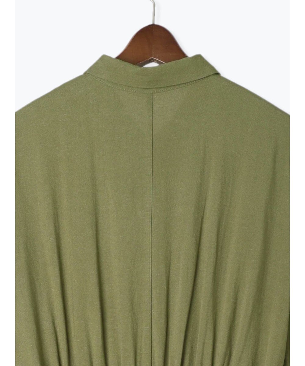 Te chichi ベルト付きレーヨンリネンシャツワンピース 