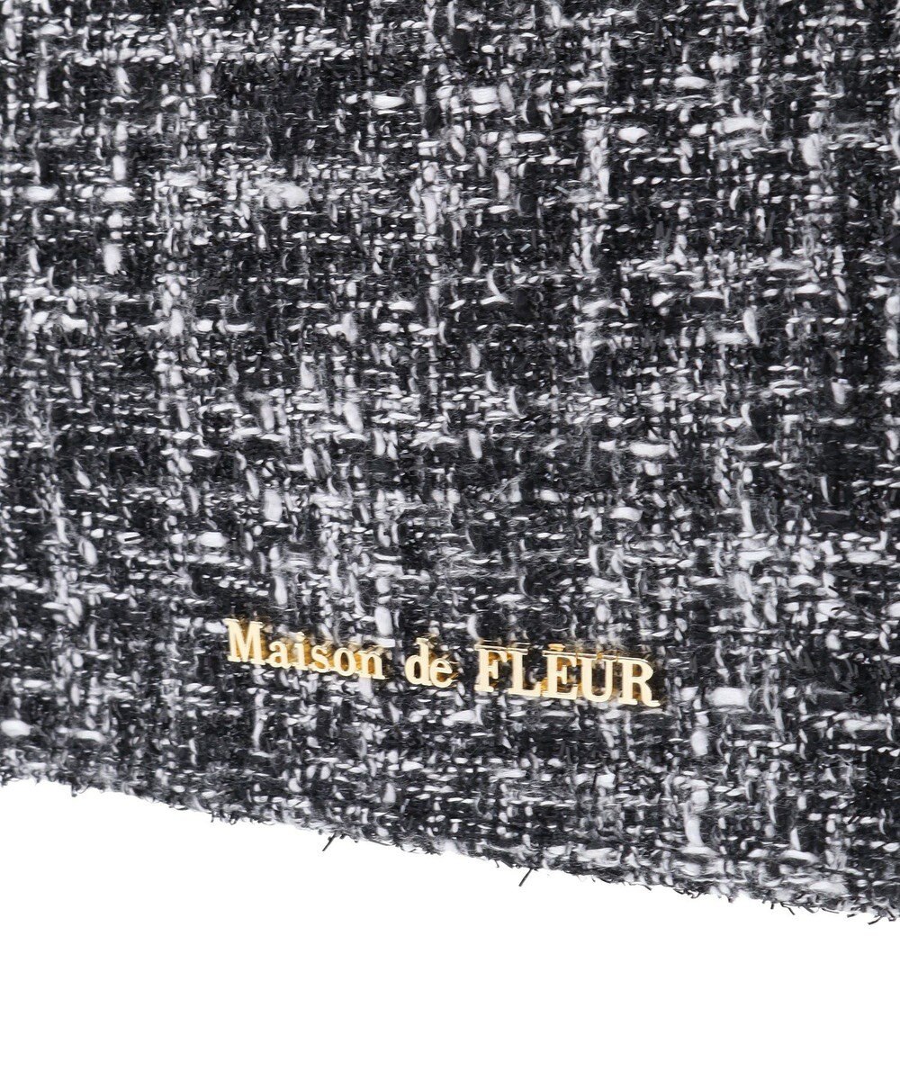 Maison de FLEUR EC限定ツイードフリルスクエアトートSバッグ 