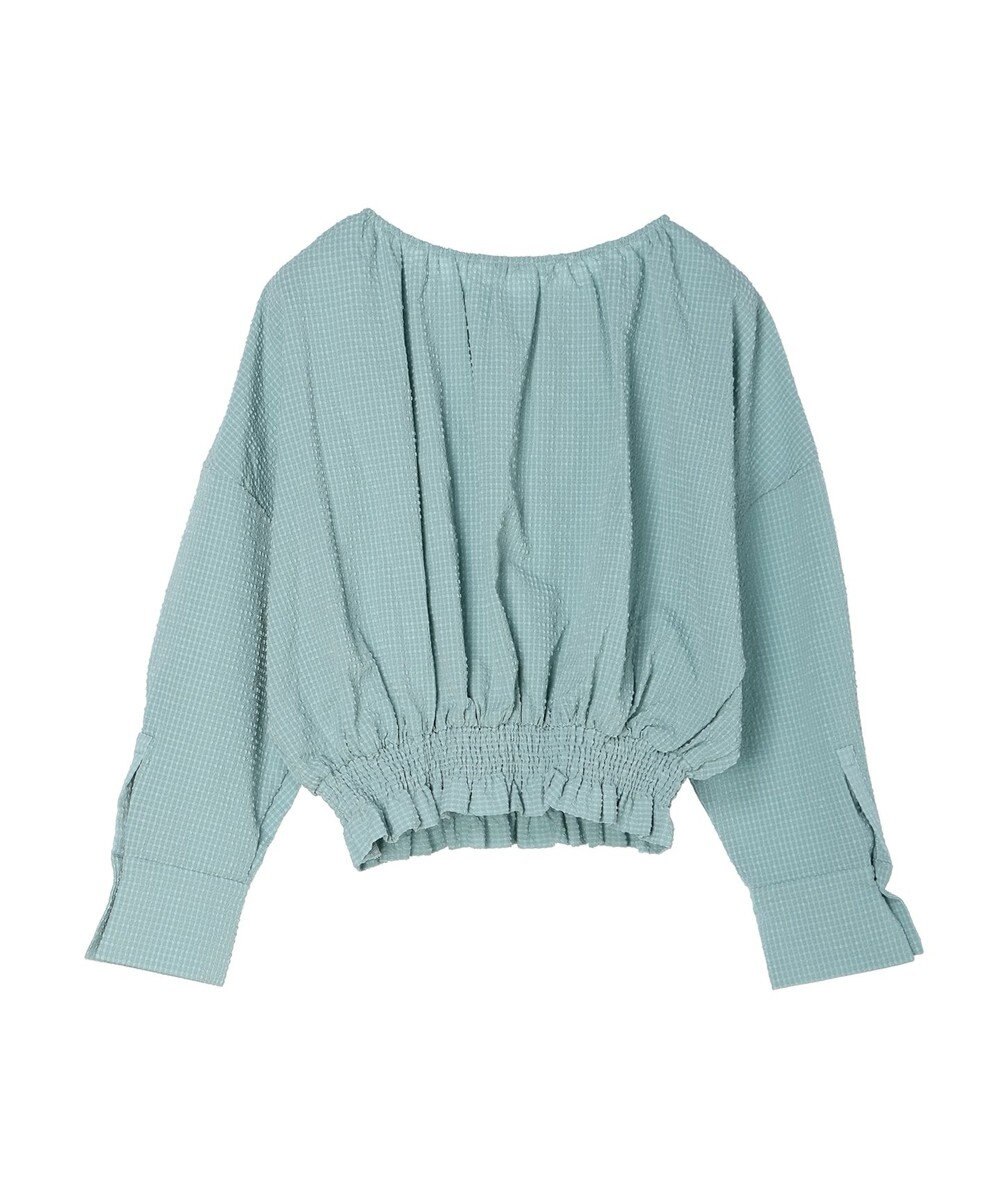 Green Parks 裾シャーリングブラウス 