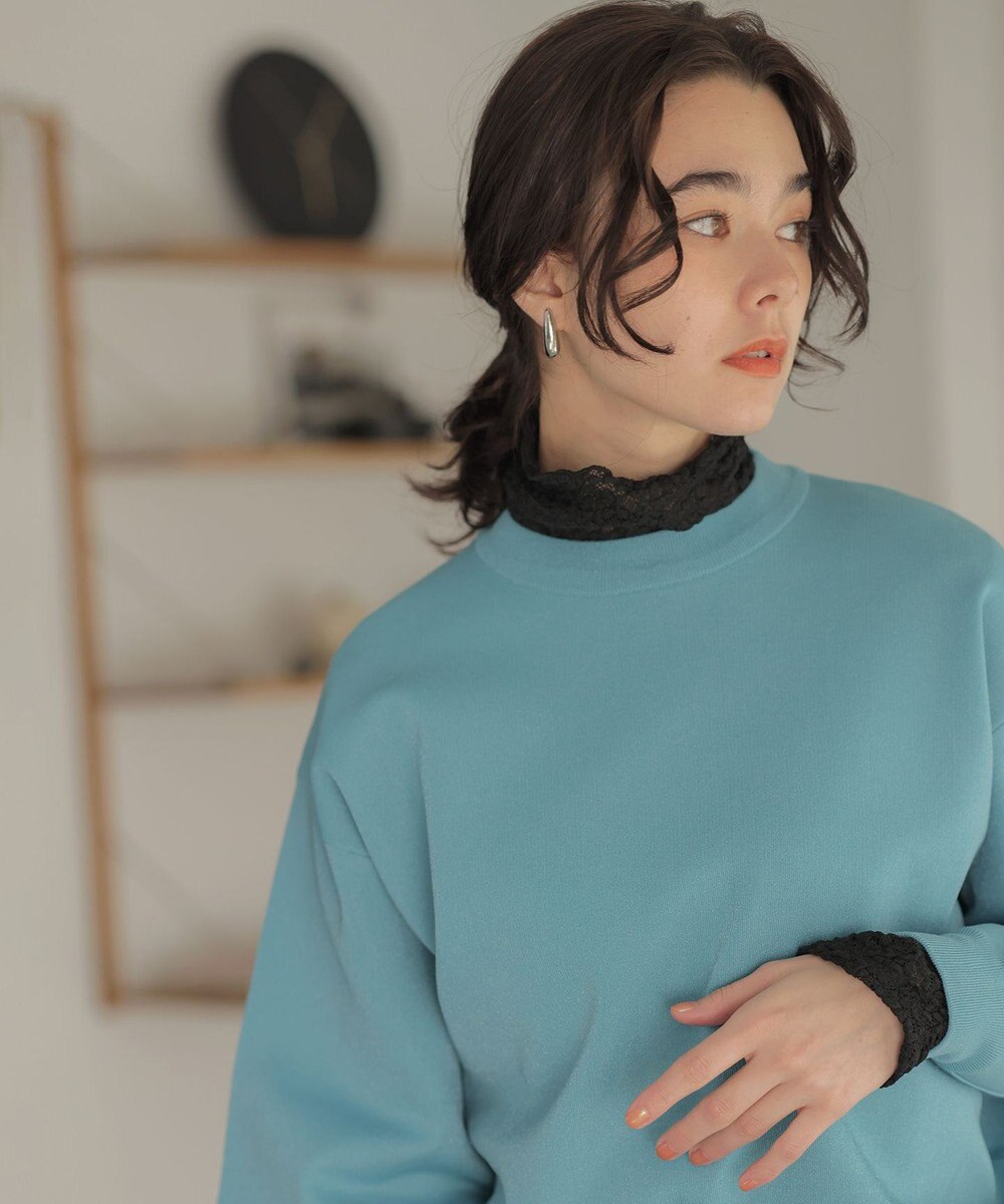 組曲 【WEB限定】フラワーチュールタートルネック カットソー 