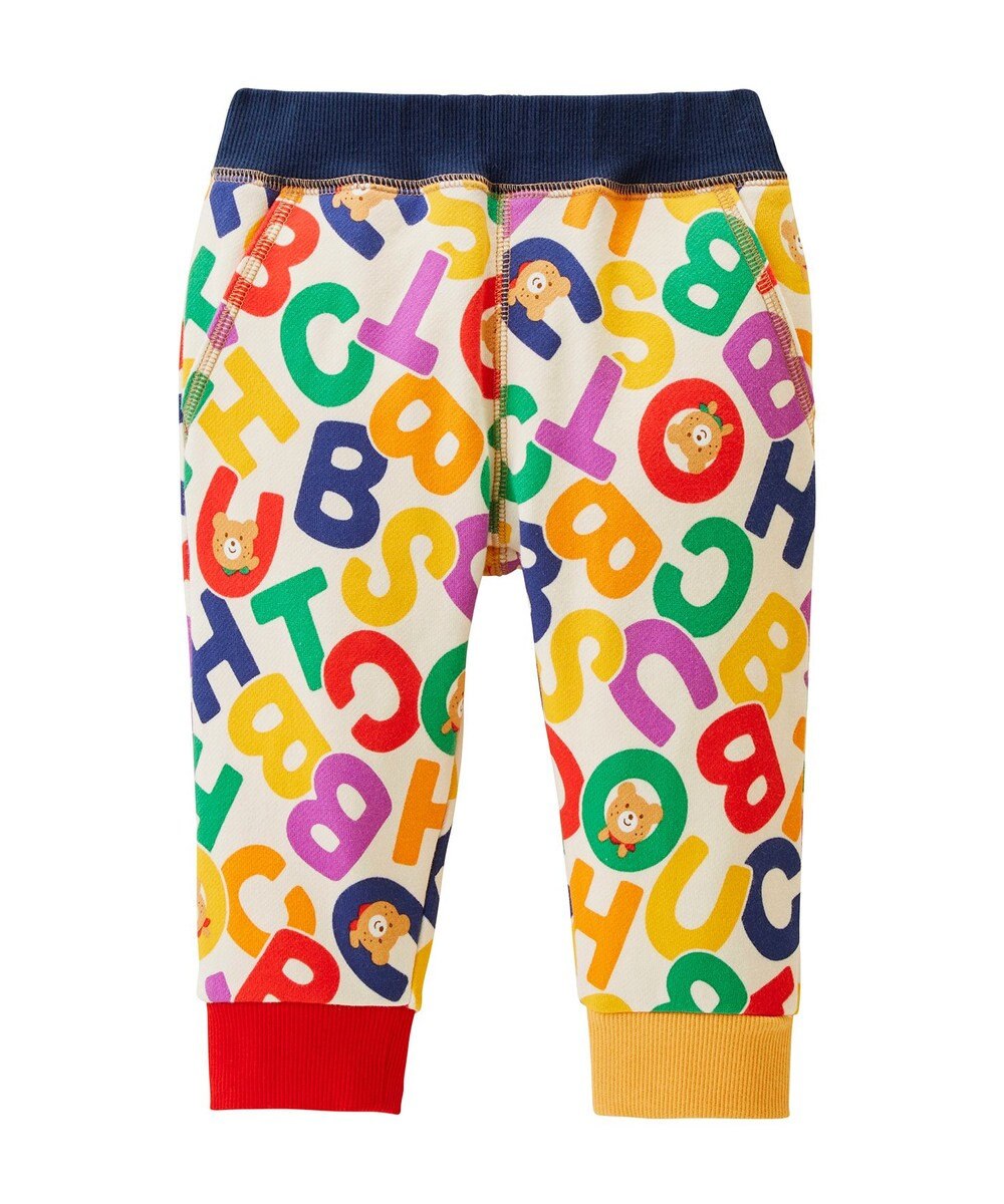 MIKI HOUSE HOT BISCUITS 【80-120cm】 ロゴ総柄 スウェットパンツ 