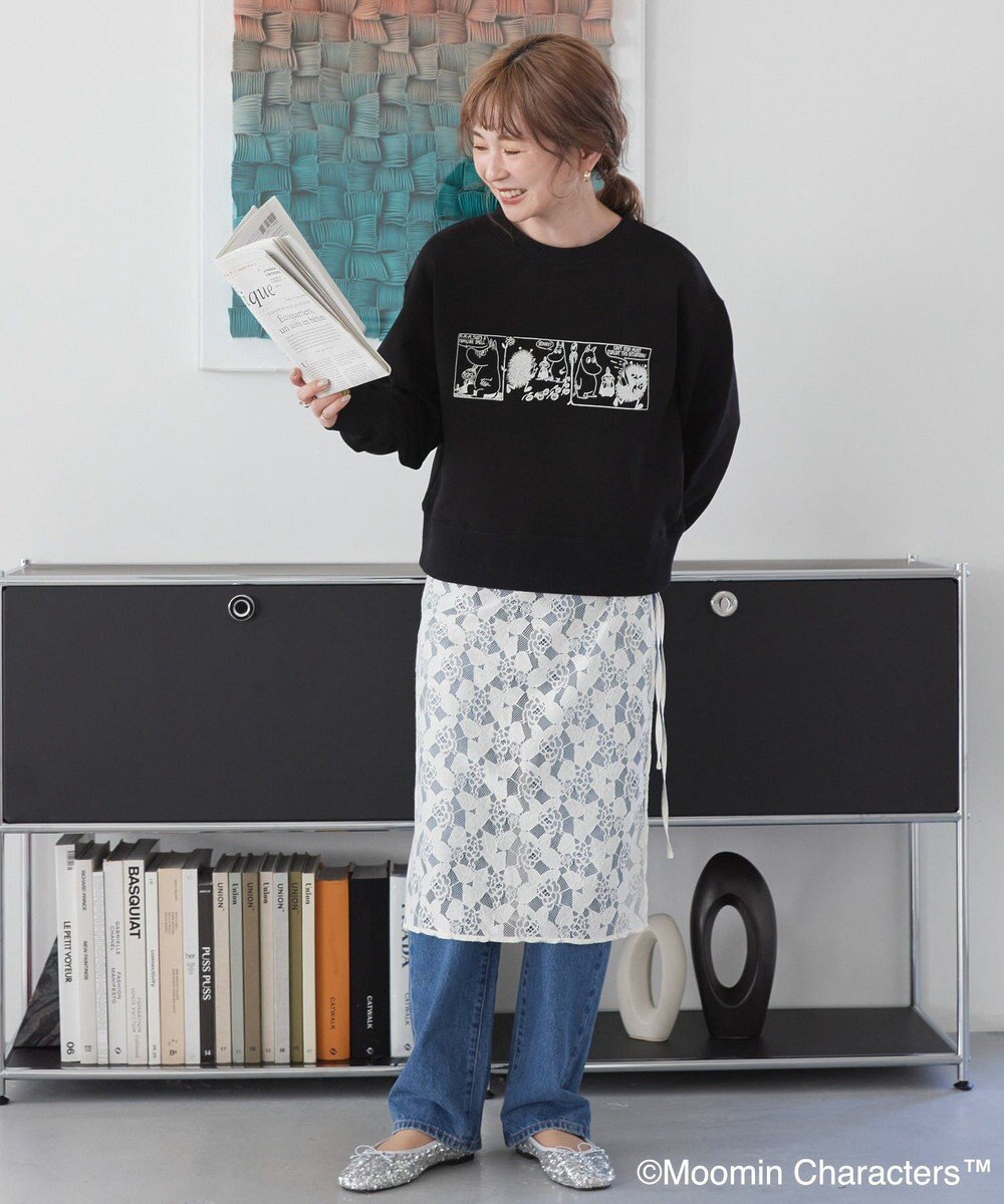 AMERICAN HOLIC Moomin コミック柄プリント裏毛プルオーバー 