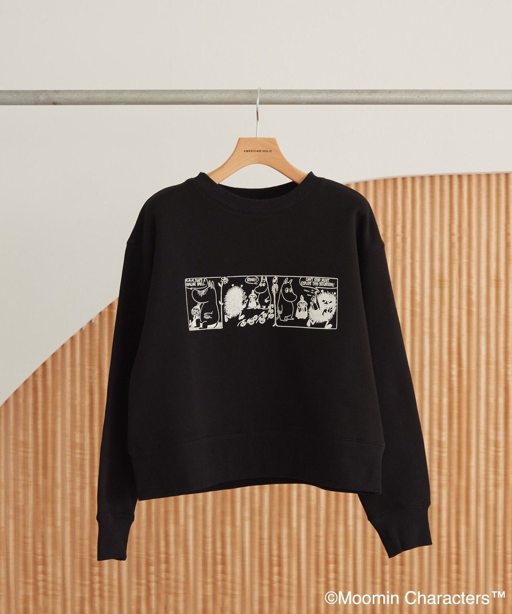 AMERICAN HOLIC Moomin コミック柄プリント裏毛プルオーバー 