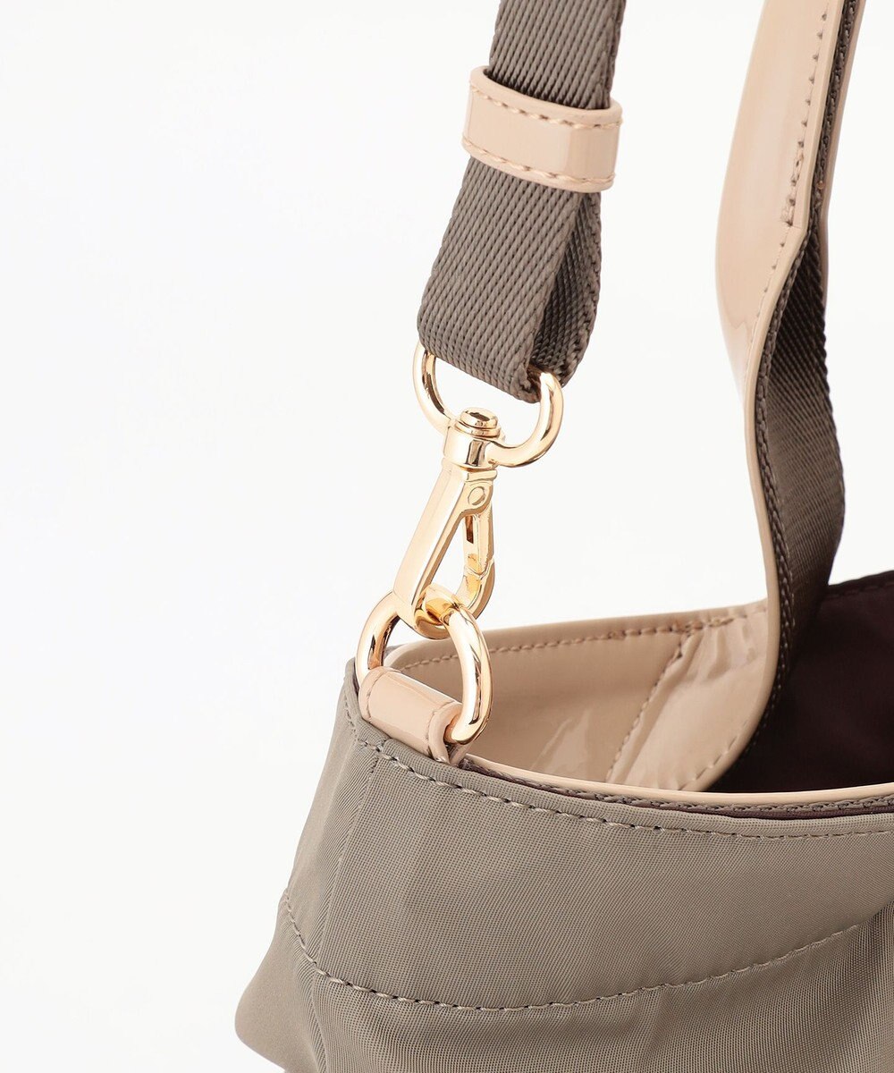 LA BAGAGERIE ツイルナイロン×エナメル 2WAYトートバッグ Mサイズ 