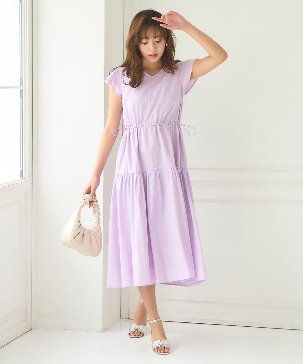 Feroux 【洗える】ドロストデザイン ワンピース 