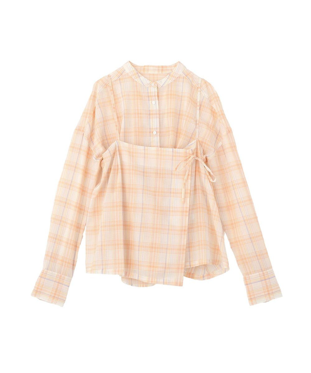 earth music&ecology 【予約】【綿100％】SET2点エプロンライクビスチェ＋シャツ 