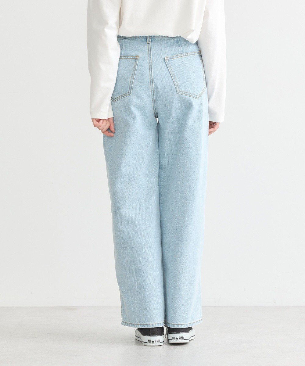 earth music&ecology ダブルタックワイドデニムパンツ 
