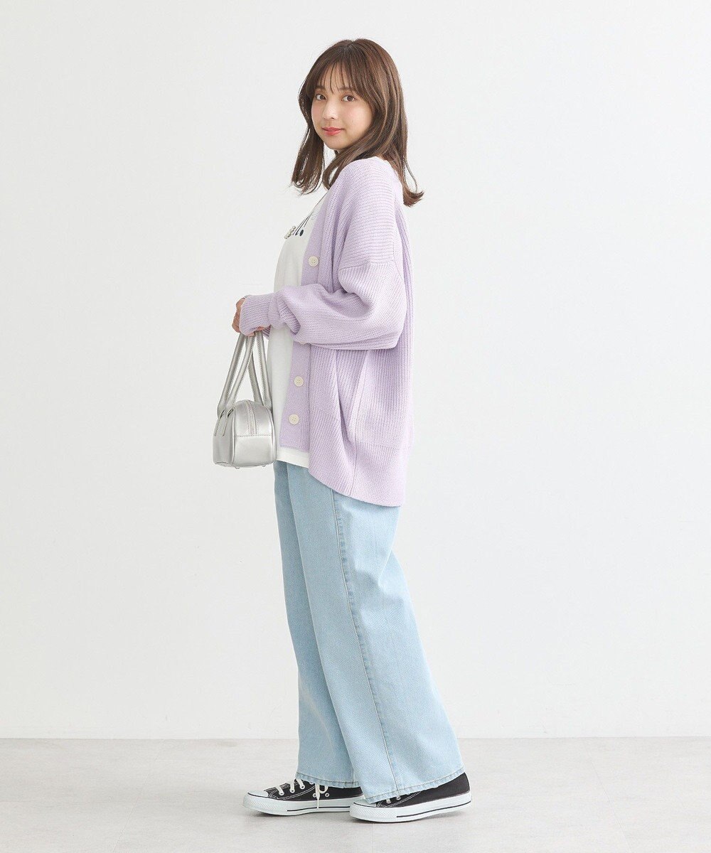 earth music&ecology ダブルタックワイドデニムパンツ 