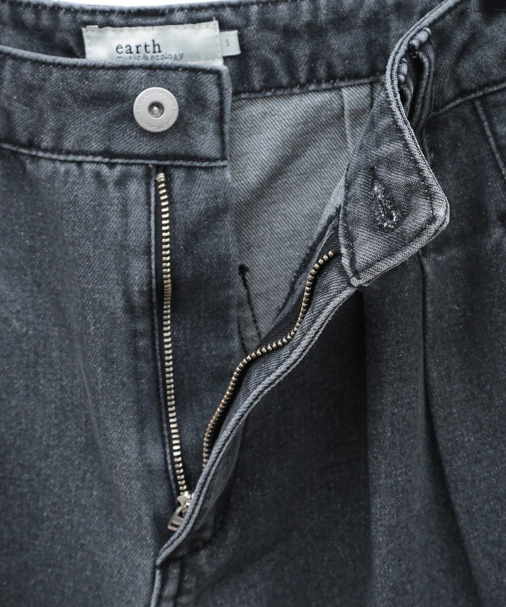 earth music&ecology ダブルタックワイドデニムパンツ 