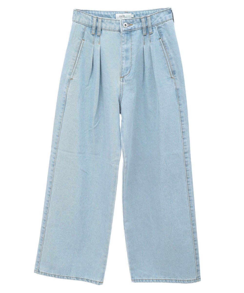 earth music&ecology ダブルタックワイドデニムパンツ 