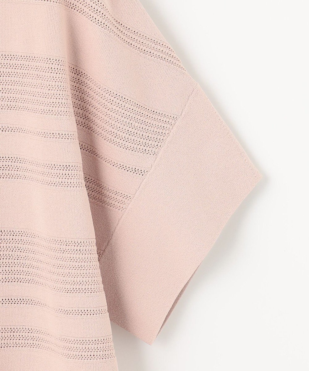 自由区 【洗える】クレープストレッチボーダー ニット 