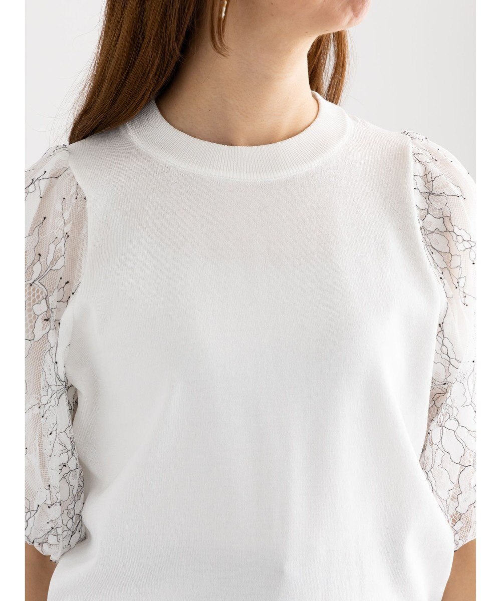 Te chichi レースバルーンスリーブニット 