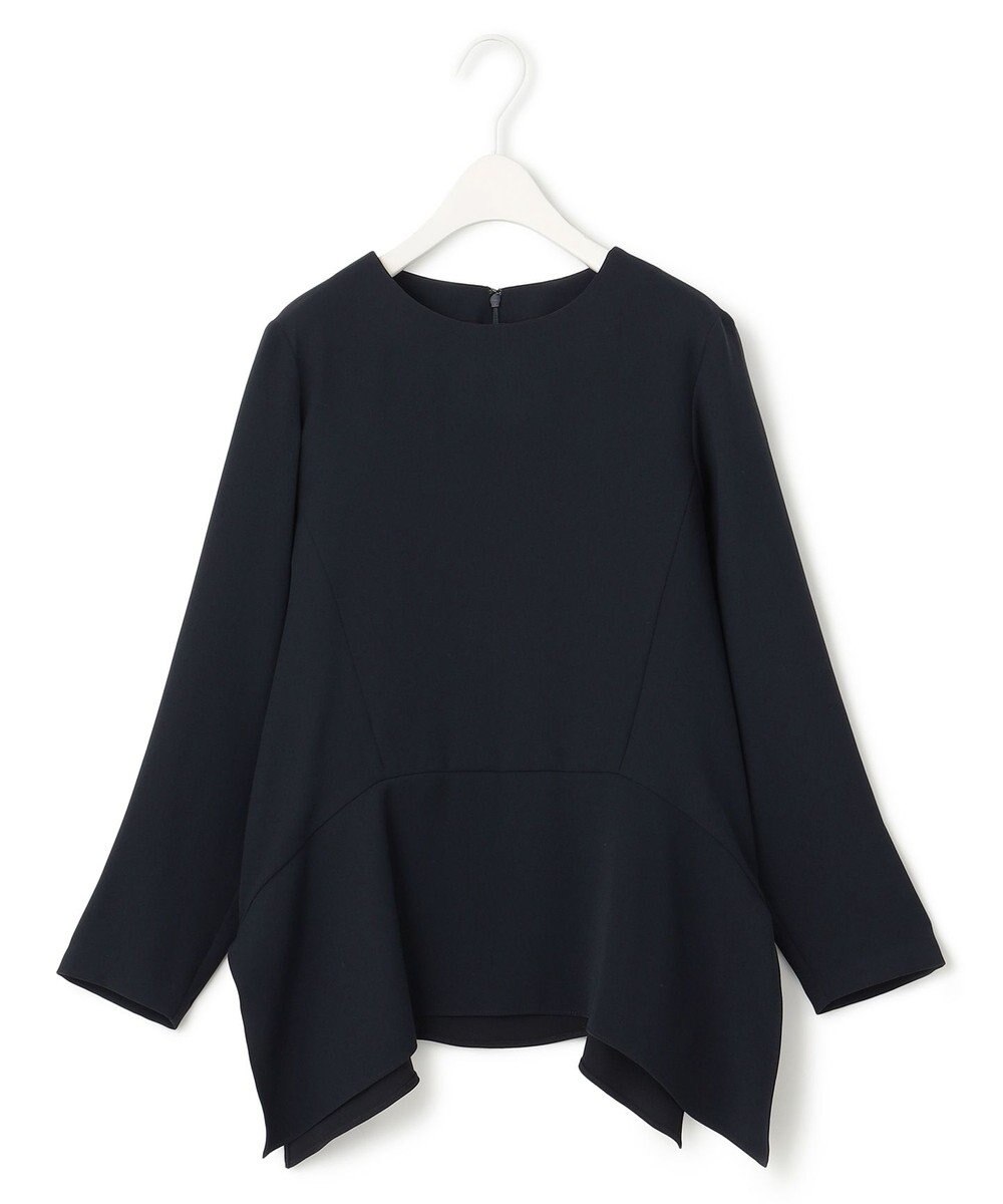 ICB 【洗える】ライトダブルクロス ペプラムブラウス 