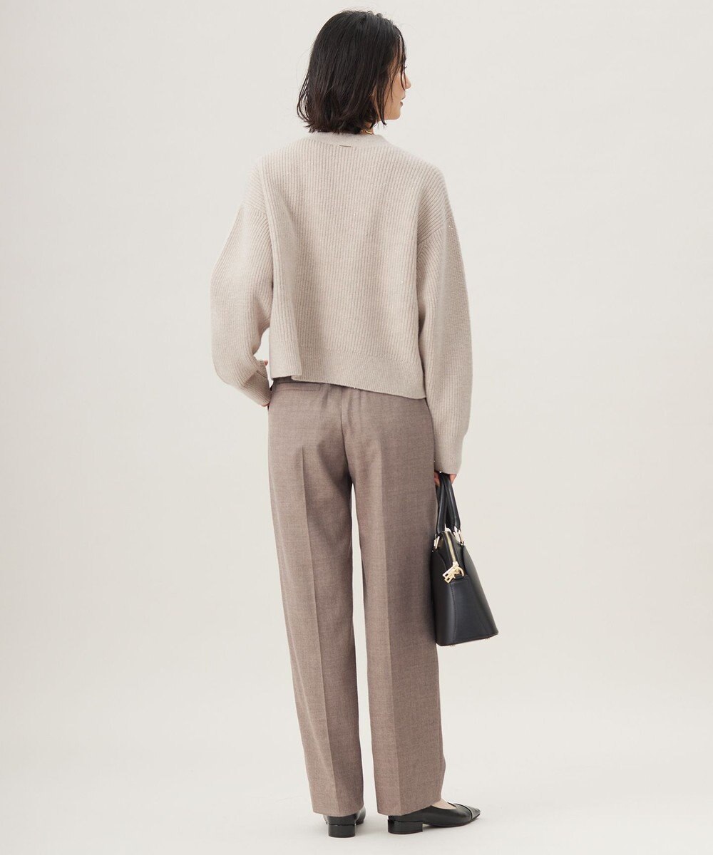 自由区 【洗える】ウォッシャブルウールサキソニーワイド パンツ 