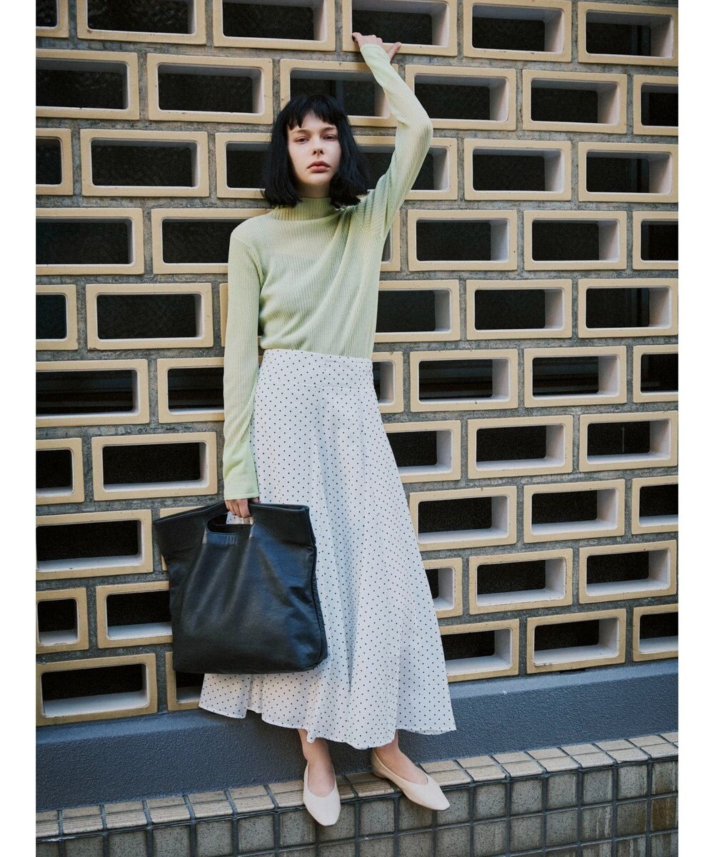 Green Parks AnriettMusee ラメ切替スリーブリブシアーニット 