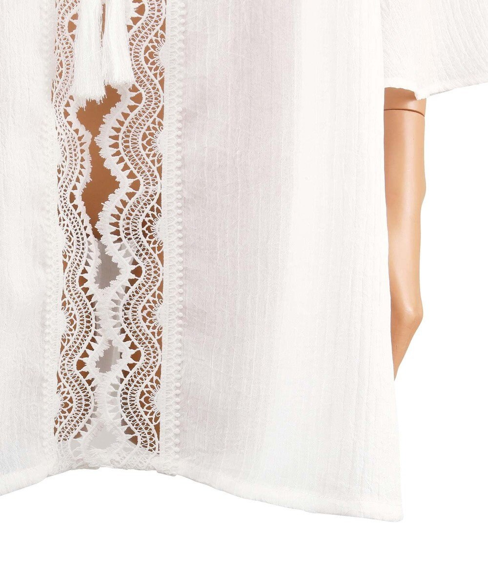 San-ai Resort（三愛水着楽園） 楊柳×レース　羽織り　F【San-ai Resort（サンアイリゾート）】 