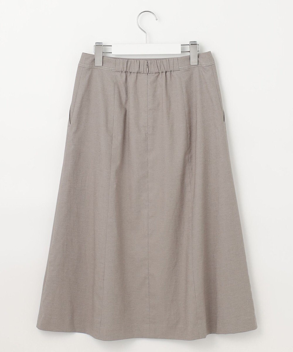 J.PRESS LADIES S 【洗える】麻ポリエステルストレッチ スカート 