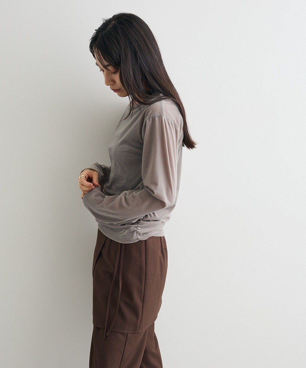 CRAFT STANDARD BOUTIQUE シアーベロアサイドギャザープルオーバー 