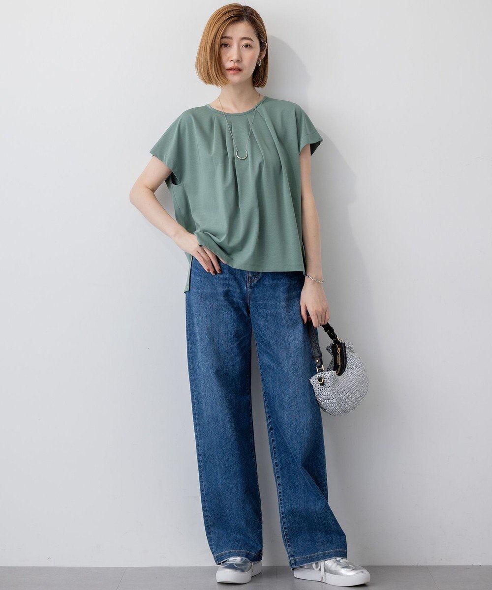 23区 【接触冷感】23区DENIM サマー ストレート ワイド パンツ 