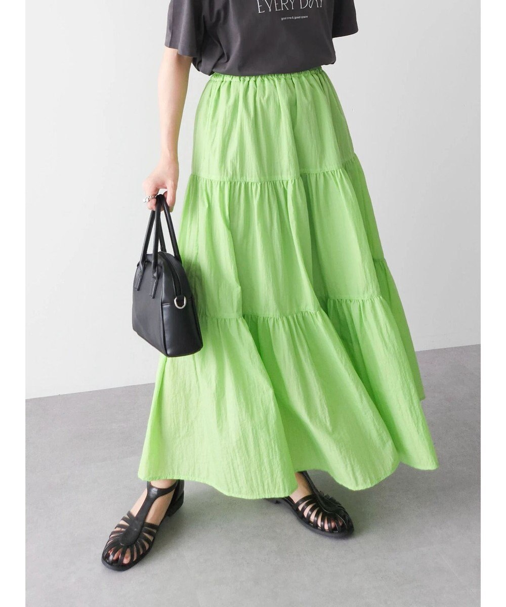 Green Parks ・ＥＬＥＮＣＡＲＥ　ＤＵＥ　ナイロンティアードスカート 