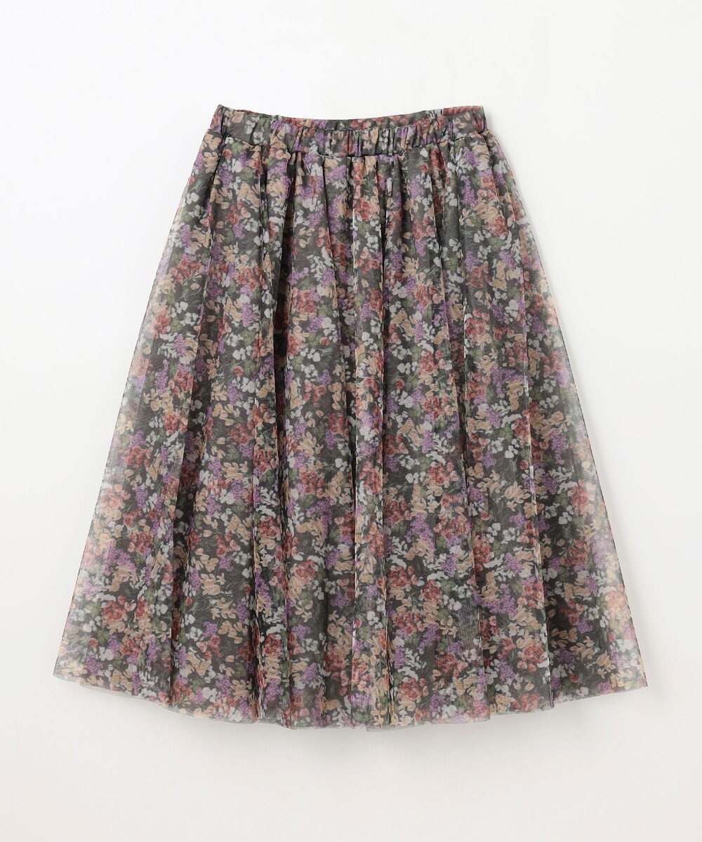 ANY KIDS 花柄 チュール フレア スカート 