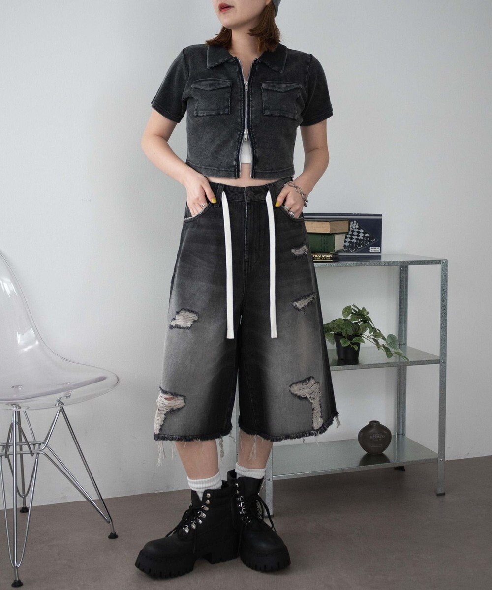 WEGO ポケットデザインWZIPトップス 