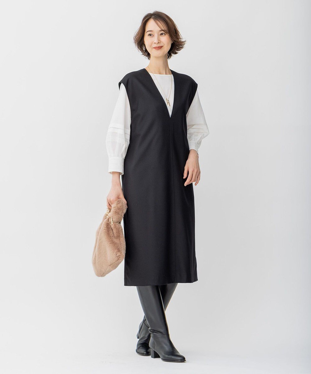 自由区 フェイクファーワンハンドル バッグ 