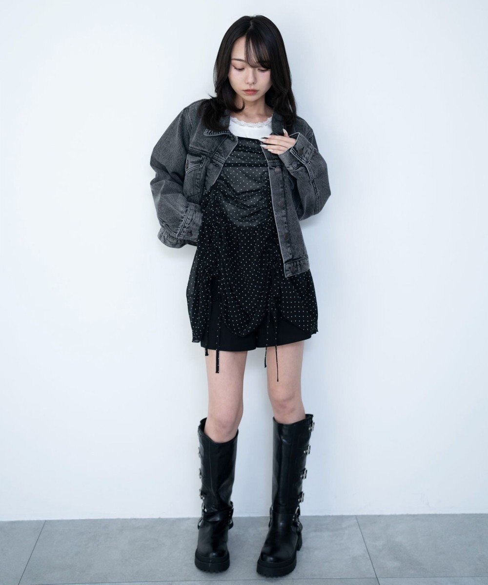 WEGO ドロストデザインキャミワンピース 